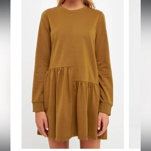 English Factory Knit Unbalanced Seam dress